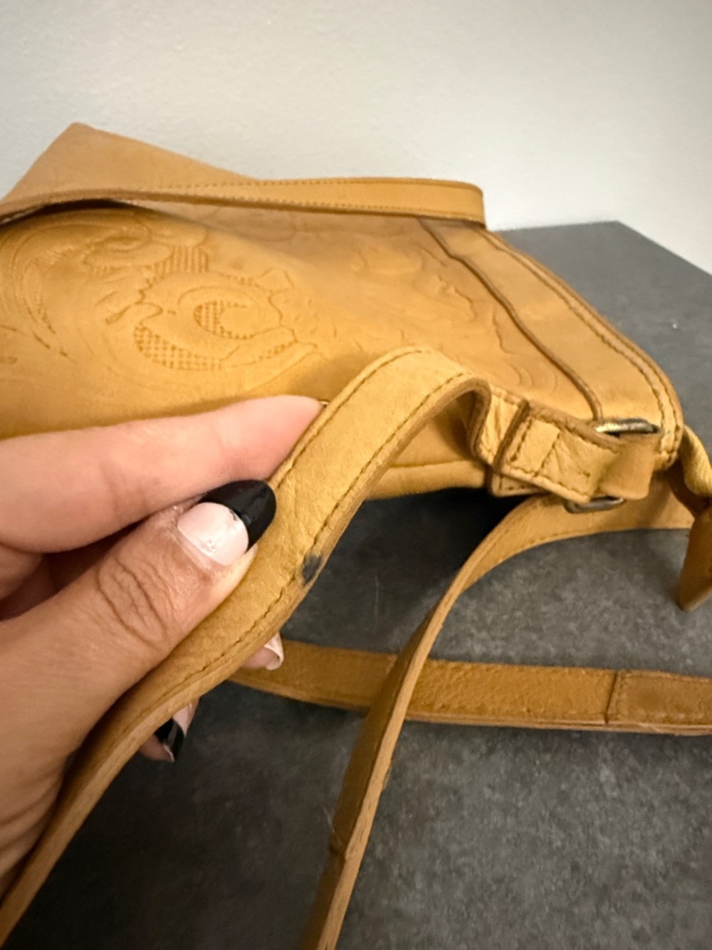 Born Tan Floral Tooled Leather Crossbody - Picture 10 of 12